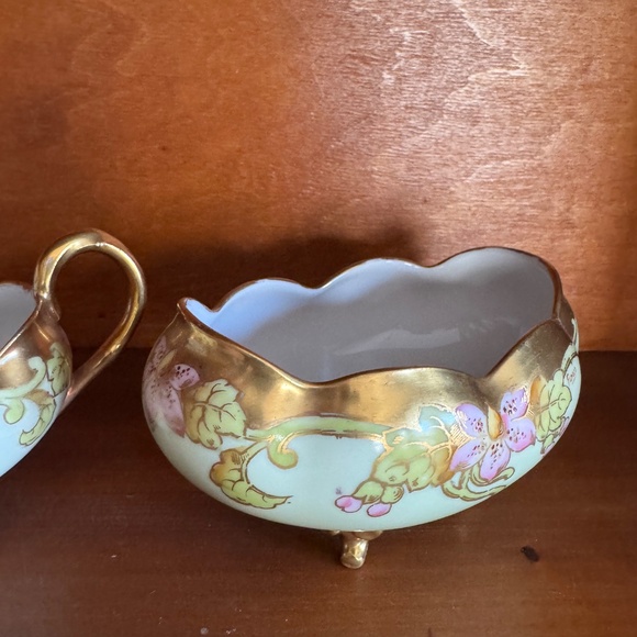 Limoges china cream and sugar - Picture 4 of 5